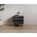 Noční stolek Tilina 52 cm černý/zlatý