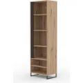 Vysoká vitrína Ariana 200 cm černá/dub Artisan