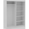 Šatní skříň Deliah s posuvnými dveřmi a zrcadlem 160 cm dub Artisan/bílá