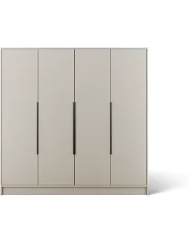 Šatní skříň Palla 200 cm kašmírová/černá
