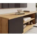 TV stolek FOLTER 135 cm černý/dub craft