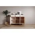 Komoda Tilina 3D 3S 125 cm béžová/zlatá