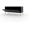TV stolek Tilina 2D 120 cm černý/zlatý