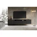 Závěsný TV stolek NEMIO 200 cm černý