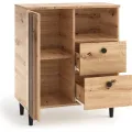 Komoda Liva 80 cm dub Artisan/černá
