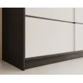 Šatní skříň s posuvnými dveřmi Andyas 250 cm černá/bílá