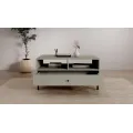 Konferenční stolek Tilina 100 cm eukalyptus/černý