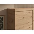 Šatní skříň s posuvnými dveřmi a zrcadlem Haley 100 cm dub Artisan