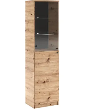 Vitrína s LED osvětlením Evisa 50 cm dub Artisan