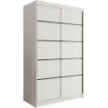 Šatní skříň Liza s posuvnými dveřmi 120 cm bílá
