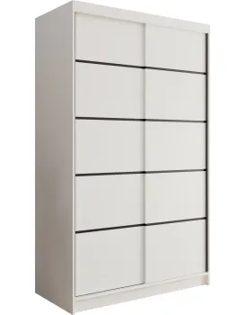 Šatní skříň Liza s posuvnými dveřmi 120 cm bílá