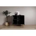 Komoda Tilina 2D 3P 100 cm černá/zlatá