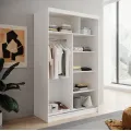 Šatní skříň Liza s posuvnými dveřmi 120 cm bílá