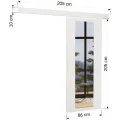 Posuvné interiérové dveře se zrcadlem BRITA 86x205 cm černé