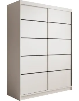 Šatní skříň s posuvnými dveřmi Calmy 150 cm bílá