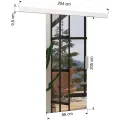 Posuvné interiérové dveře se zrcadlem BARONA 86x205 cm bílé