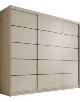 Šatní skříň s posuvnými dveřmi Andyas 250 cm kašmírová