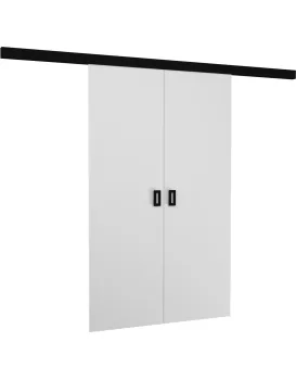 Dvoukřídlé posuvné interiérové dveře TOPPONA 132x205 cm bílé