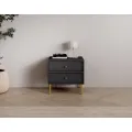 Noční stolek Tilina 52 cm černý/zlatý