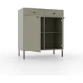 Komoda Tilina 2D 2S 84 cm eukalyptus/černá