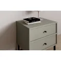 Noční stolek Tilina 52 cm eukalyptus/černý