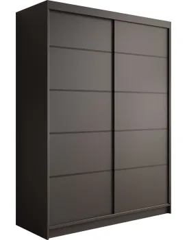 Šatní skříň s posuvnými dveřmi Calmy 150 cm černá