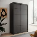 Šatní skříň Liza s posuvnými dveřmi 120 cm černá