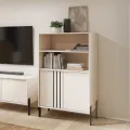 Vitrína Nexa 80 cm černá/kašmírová