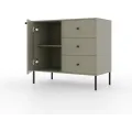 Komoda Tilina 1D 3S 84 cm eukalyptus/černá