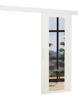 Posuvné interiérové dveře se zrcadlem BRITA 86x205 cm bílé