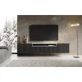 Závěsný TV stolek NEMIO 200 cm černý/bílý