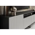 TV stolek NEMIO 200 cm bílý/černý
