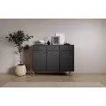 Komoda Tilina 3D 3S 125 cm černá/zlatá