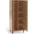 Šatní skříň Liva 80 cm dub Artisan/černá