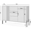 Komoda Nexa 120 cm černá/dub Artisan