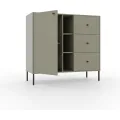 Komoda Tilina 1D 3S 3P 100 cm eukalyptus/černá