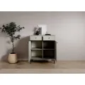 Komoda Tilina 2D 2S 84 cm eukalyptus/černá