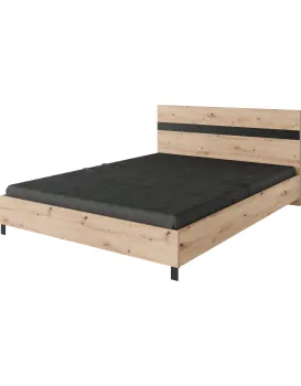 Dvoulůžková postel se zvedacím roštem Malery 160x200 dub Artisan/černá