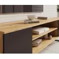 TV stolek FOLTER 155 cm černý/dub craft