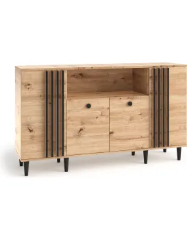 Komoda Liva 160 cm dub Artisan/černá