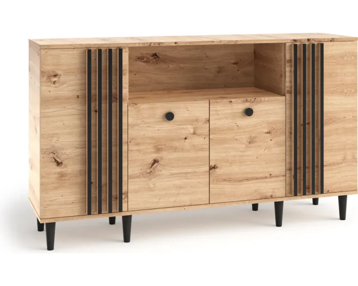 Komoda Liva 160 cm dub Artisan/černá