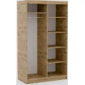 Šatní skříň Deliah s posuvnými dveřmi a zrcadlem 120 cm dub Artisan