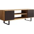 TV stolek FOLTER 135 cm černý/dub craft