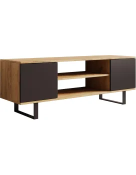 TV stolek FOLTER 135 cm černý/dub craft
