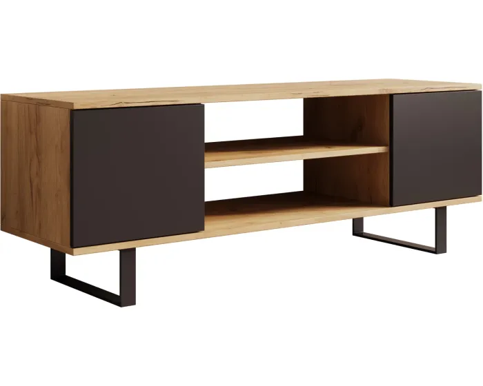 TV stolek FOLTER 135 cm černý/dub craft