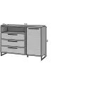 Komoda Ariana 1D3S 130 cm černá/dub Artisan