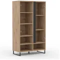 Vitrína Ariana 140 cm černá/dub Artisan