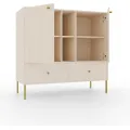 Komoda Tilina 2D 2S 2P 100 cm béžová/zlatá