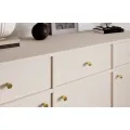 Komoda Tilina 3D 3S 125 cm béžová/zlatá