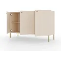 Komoda Tilina 3D 125 cm béžová/zlatá